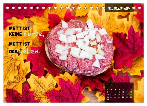 Produktbild: Mettkalender - Spread some more Mett (Tischkalender 2026 DIN A5 quer), CALVENDO Monatskalender