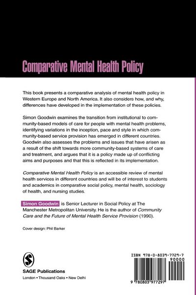 Produktbild: Comparative Mental Health Policy