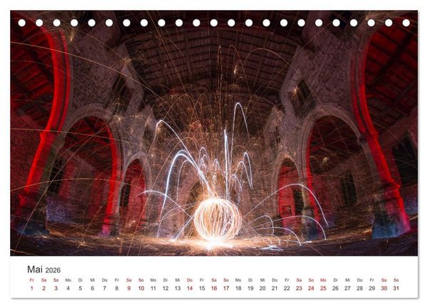 Produktbild: Lightpainting - Malen mit Licht und Zeit (Tischkalender 2026 DIN A5 quer), CALVENDO Monatskalender