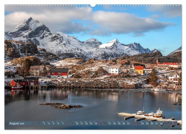 Produktbild: Lofoten, Norway's untamed beauty in Winter (High Quality Premium Wall Calendar 2026 DIN A2 landscape),CALVENDO 12 Month Wall Calendar