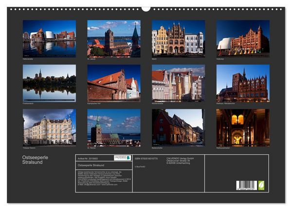 Produktbild: Ostseeperle Stralsund (Wandkalender 2026 DIN A2 quer), CALVENDO Monatskalender