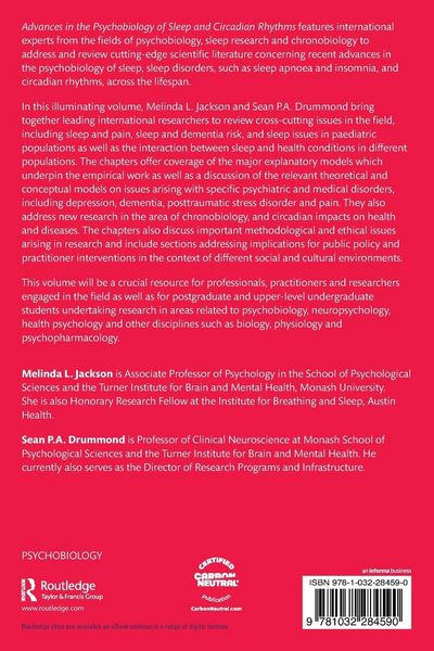 Produktbild: Advances in the Psychobiology of Sleep and Circadian Rhythms