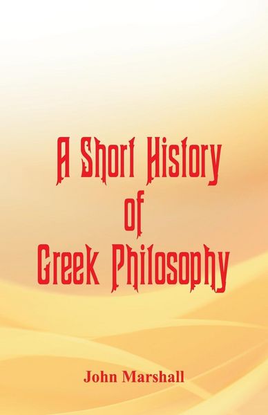 Produktbild: A Short History of Greek Philosophy