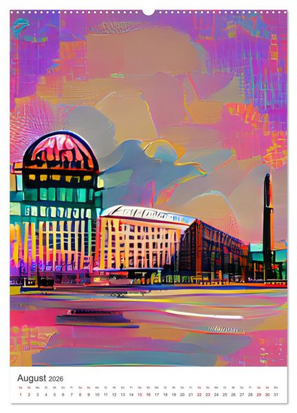 Produktbild: Illustrierte Europ&auml;ische St&auml;dte (Wandkalender 2026 DIN A2 hoch), CALVENDO Monatskalender