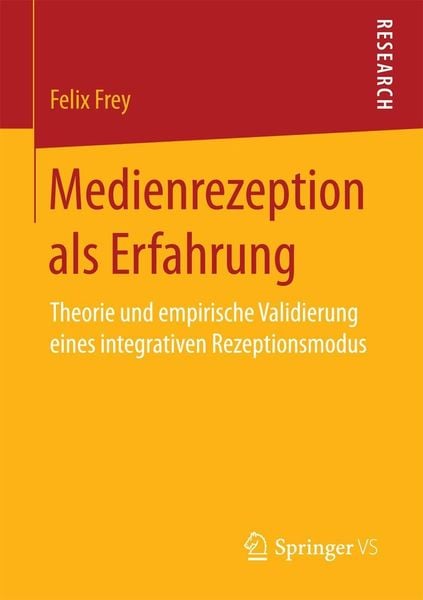 Produktbild: Medienrezeption als Erfahrung