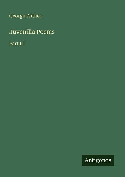 Produktbild: Juvenilia Poems