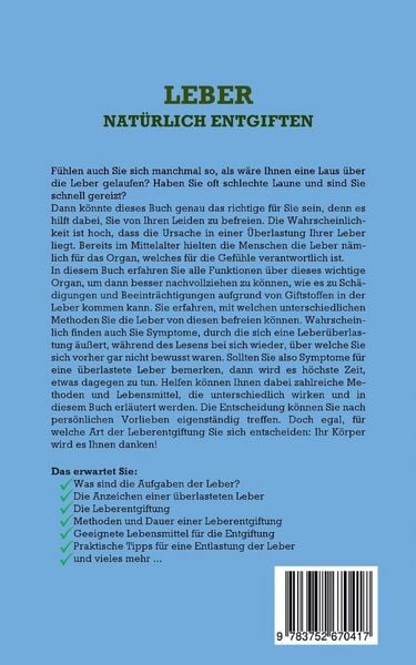 Produktbild: Leber nat&uuml;rlich entgiften: Wie Sie mit einfachen Methoden und nat&uuml;rlichen Lebens