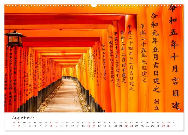 Produktbild: Japanische Tempel und Schreine (hochwertiger Premium Wandkalender 2026 DIN A2 quer), Kunstdruck in Hochglanz