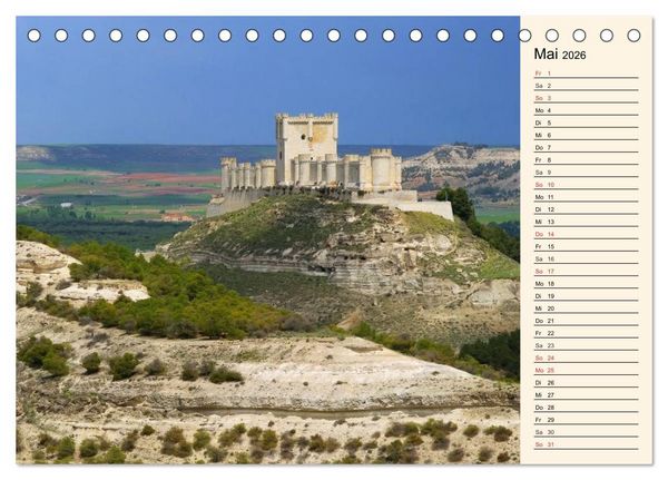 Produktbild: Burgen in Spanien (Tischkalender 2026 DIN A5 quer), CALVENDO Monatskalender