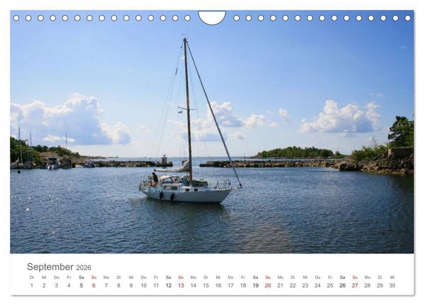 Produktbild: Segelboote in S&uuml;dschwedens Sch&auml;ren (Wandkalender 2026 DIN A4 quer), CALVENDO Monatskalender