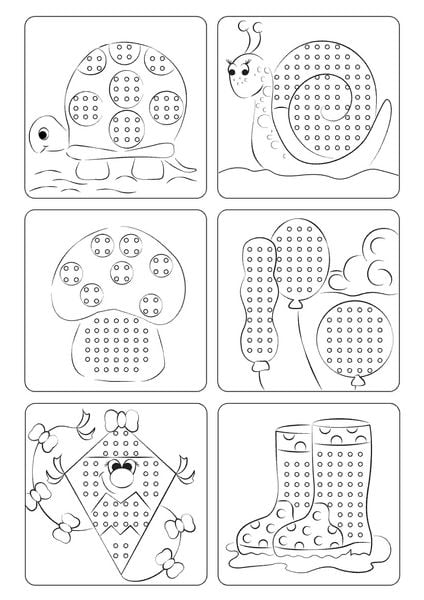 Produktbild: URSUS Sticken Kreuzstich-Vorlagen f&uuml;r Kinder, 8 Blatt Fotokarton A4
