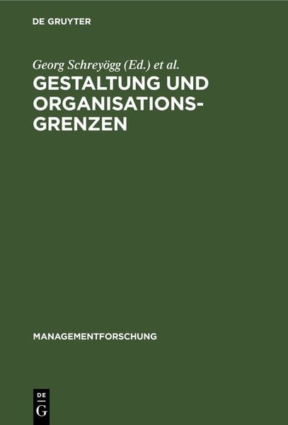 Produktbild: Gestaltung und Organisationsgrenzen