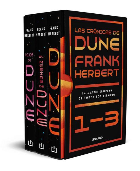 Produktbild: Estuche Las Cr&oacute;nicas de Dune: Dune, El Mes&iacute;as de Dune E Hijos de Dune / Frank Herbert's Dune Saga 3-Book Boxed Set: Dune, Dune Messiah, and Children of Dune