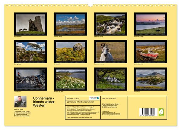 Produktbild: Connemara - Irlands wilder Westen (hochwertiger Premium Wandkalender 2026 DIN A2 quer), Kunstdruck in Hochglanz