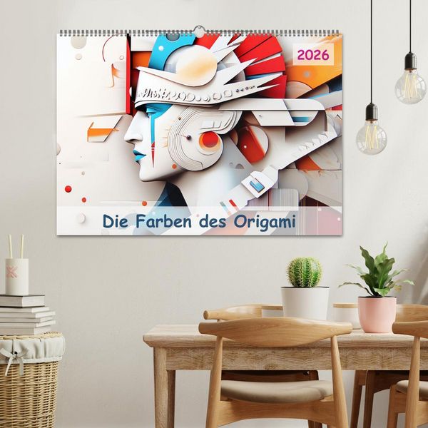 Produktbild: Die Farben des Origami (Wandkalender 2026 DIN A2 quer), CALVENDO Monatskalender