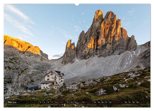 Produktbild: H&uuml;ttenzauber: Bergh&uuml;tten in den Alpen (hochwertiger Premium Wandkalender 2026 DIN A2 quer), Kunstdruck in Hochglanz