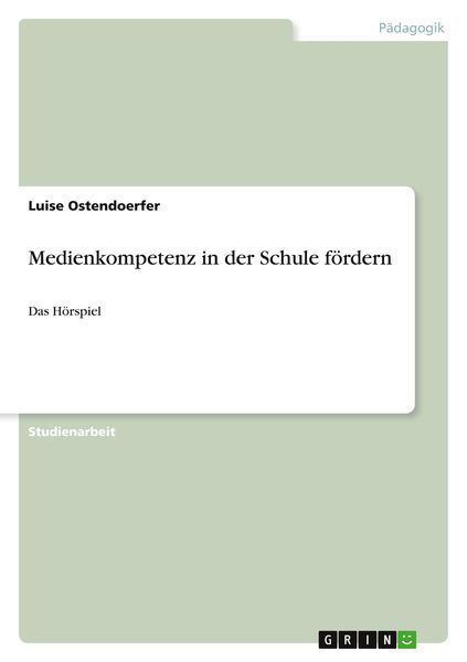 Medienkompetenz in der Schule fördern, Taschenbuch von Luise Ostendoerfer, GRIN, 9783640970735