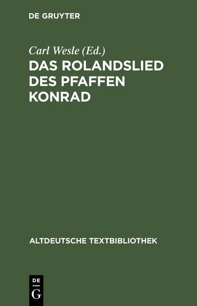Produktbild: Das Rolandslied des Pfaffen Konrad