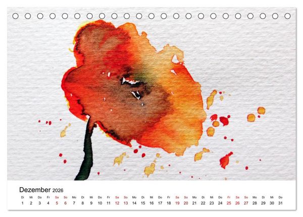 Produktbild: Bl&uuml;tenduft Aquarelle (Tischkalender 2026 DIN A5 quer), CALVENDO Monatskalender