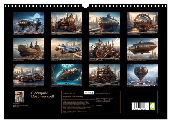 Produktbild: Steampunk Maschinenwelt (Wandkalender 2026 DIN A3 quer), CALVENDO Monatskalender