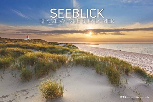 Seeblick 2025 - Bildkalender quer 49,5x33 cm - Sea View - die schönsten Strandbilder - Landschaftskalender - Wandkalende