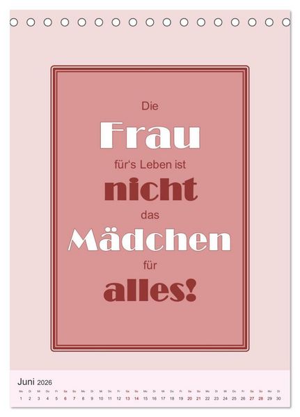 Produktbild: Was Mann &uuml;ber Frau wissen sollte und umgekehrt ... (Tischkalender 2026 DIN A5 hoch), CALVENDO Monatskalender