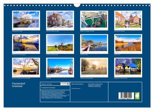 Produktbild: Fischerdorf Greetsiel (Wandkalender 2026 DIN A3 quer), CALVENDO Monatskalender