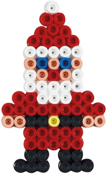 Hama 8749 - Bügelperlen Maxi, Dose mit ca. 600 Perlen, Stiftplatte und Zubehör, Weihnachten