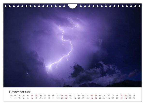 Produktbild: Gewitter - atemberaubende Naturschauspiele (Wandkalender 2027 DIN A4 quer), CALVENDO Monatskalender