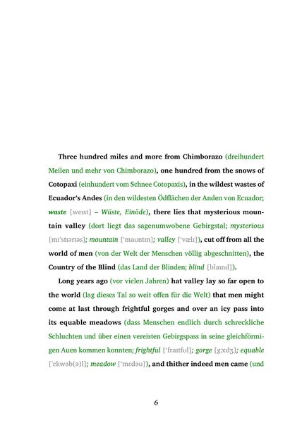 Produktbild: The Country of the Blind / Das Land der Blinden (Buch + Audio-Online) - Frank-Lesemethode - Kommentierte zweisprachige Ausgabe Englisch-Deutsch