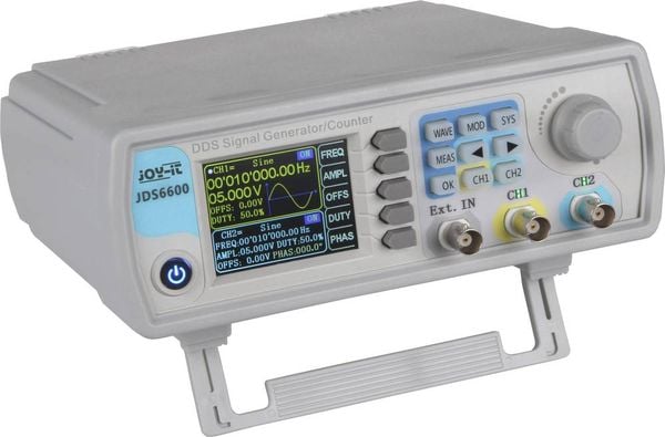 Joy-it JT-JDS6600 Funktionsgenerator netzbetrieben 15MHz - 0.01 µHz 2-Kanal Dreieck, Rechteck, Signal, Sinus, Lorentzkur