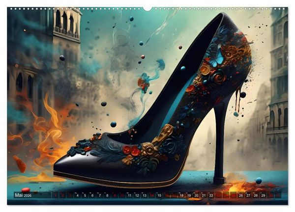 Produktbild: High Heels in Szene gesetzt (hochwertiger Premium Wandkalender 2026 DIN A2 quer), Kunstdruck in Hochglanz