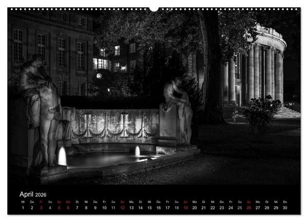 Produktbild: Stuttgart bei Nacht (hochwertiger Premium Wandkalender 2026 DIN A2 quer), Kunstdruck in Hochglanz