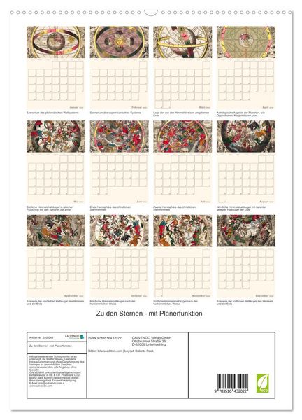 Produktbild: Zu den Sternen - mit Planerfunktion (hochwertiger Premium Wandkalender 2026 DIN A2 hoch), Kunstdruck in Hochglanz