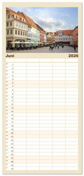 Produktbild: Familienplaner 2026 - Quedlinburg - Die historische Altstadt mit 5 Spalten (Wandkalender, 21 x 45 cm) CALVENDO