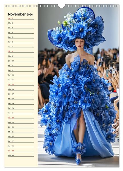 Produktbild: Bl&uuml;tenzauber. High Fashion auf dem Catwalk (Wandkalender 2026 DIN A3 hoch), CALVENDO Monatskalender
