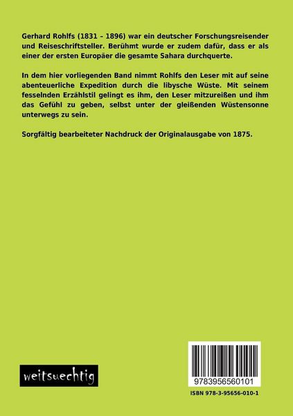 Produktbild: Drei Monate in der libyschen W&uuml;ste