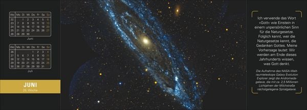 Produktbild: Stephen Hawking Universum Premium-Tischplaner 2027 - Wochenkalender mit 53 Bildern und Zitaten