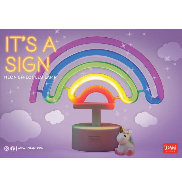 Produktbild: Legami LED-Lampe mit Neon-Effekt - It's a Sign - Regenbogen