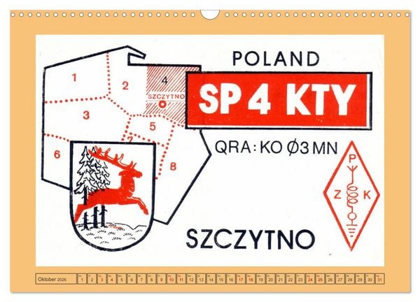 Produktbild: Amateurfunk in Polen (Wandkalender 2026 DIN A3 quer), CALVENDO Monatskalender
