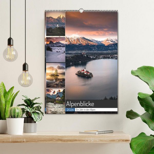 Produktbild: Alpenblicke - Ein Jahr in den Alpen (Wandkalender 2026 DIN A2 hoch), CALVENDO Monatskalender