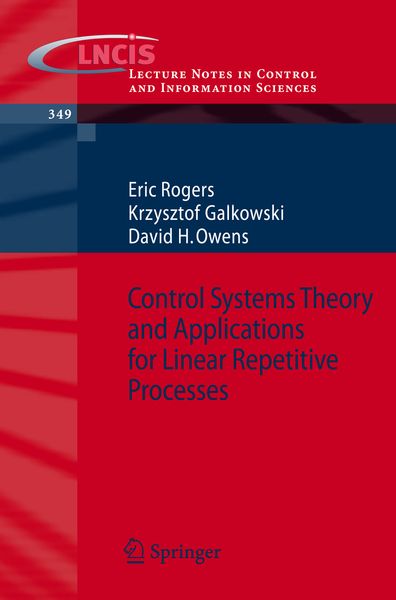 Produktbild: Control Systems Theory and Applications for Linear Repetitive Processes