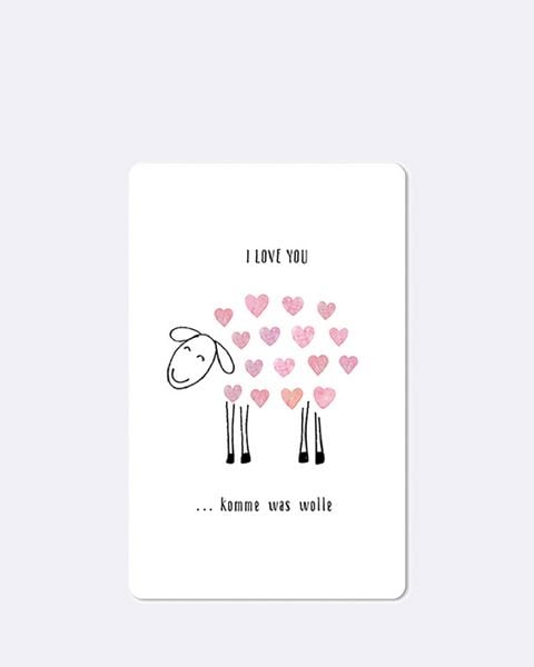 Produktbild: Lunacard Postkarte *Love you&hellip; komme was wolle