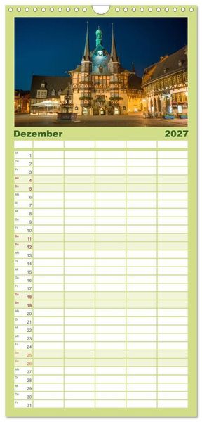 Produktbild: Familienplaner 2027 - Sachsen-Anhalt - Eine Sch&ouml;nheit in der Mitte Deutschlands mit 5 Spalten (Wandkalender, 21 x 45 cm) CALVENDO