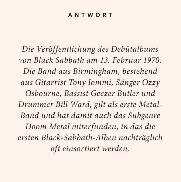 Produktbild: Heavy Metal-Quiz