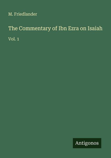 Produktbild: The Commentary of Ibn Ezra on Isaiah