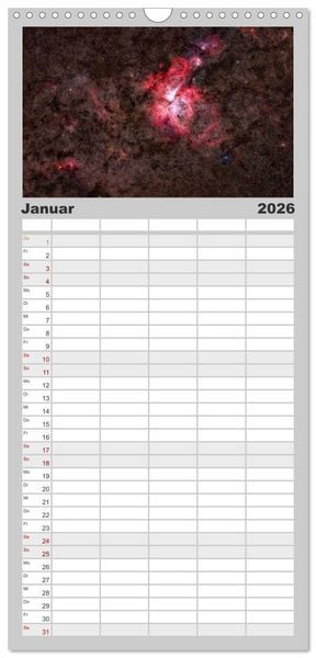 Produktbild: Familienplaner 2026 - Deepsky XVII mit 5 Spalten (Wandkalender, 21 x 45 cm) CALVENDO