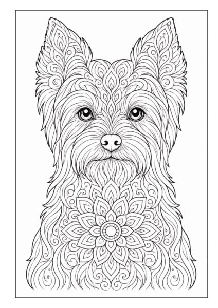 Produktbild: Mandala Malbuch Hunde f&uuml;r Kinder ab 8 Jahren mit 50 sch&ouml;nen Ausmalbildern