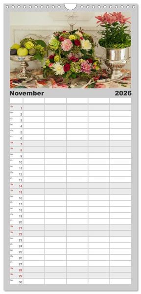 Produktbild: Familienplaner 2026 - Raum f&uuml;r Blumen mit 5 Spalten (Wandkalender, 21 x 45 cm) CALVENDO