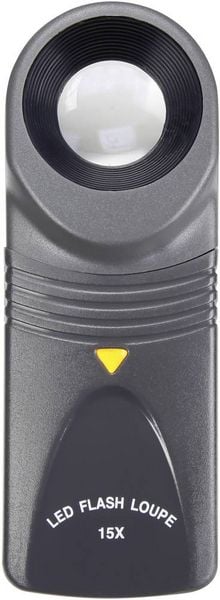 Produktbild: TOOLCRAFT 1303080 Handlupe mit LED-Beleuchtung Vergr&ouml;&szlig;erungsfaktor: 15 x Linsengr&ouml;&szlig;e: (&Oslash;) 20 mm